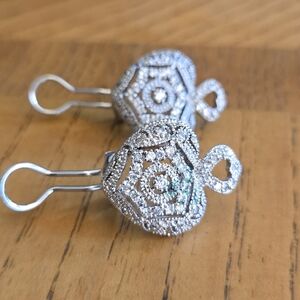Silver Heart Clip Earrings
